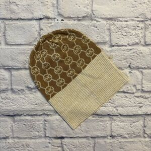 MICHAEL Michael Kors gold ribbed knit beanie (one size)